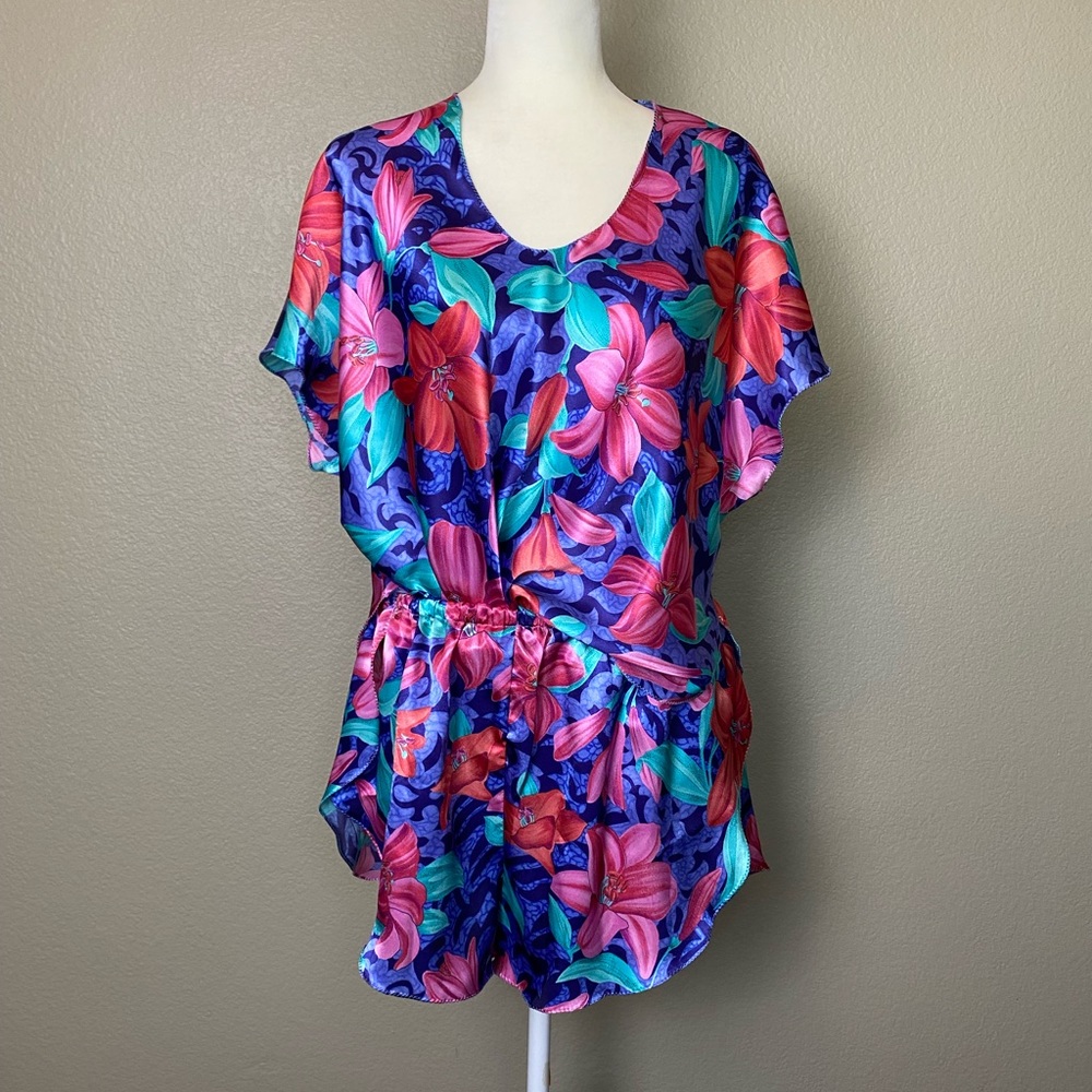 Katherine Bishop Vintage 80s Made in USA Silky Lingerie Set